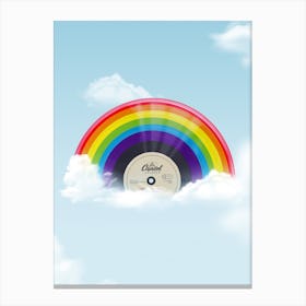 Vinyl Rainbow Canvas Print