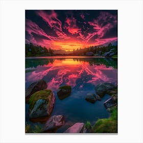 Sunset In The Mountains 53 Canvas Print