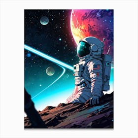 Astronaut In Space 2 Canvas Print