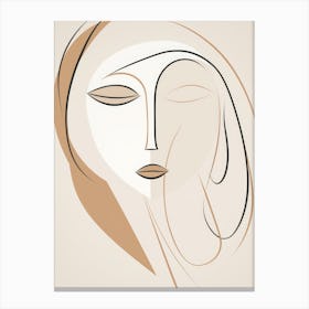 Abstract Woman'S Face 7 Canvas Print