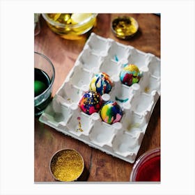 Easter Egg Decorating Canvas Print