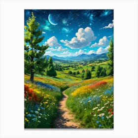 Path of Blooming Dreams Canvas Print