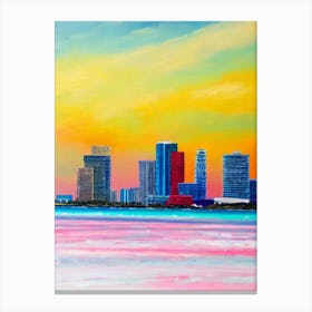Miami Beach, Florida Bright Abstract Canvas Print