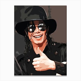 Michael Jackson king of pop music 24 Canvas Print