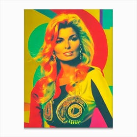 Shania Twain 2 Colourful Pop Art Canvas Print