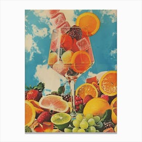 Fruity Jelly Candy Retro Collage 3 Canvas Print