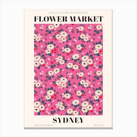 Flower Market Sydney 3x4 Canvas Print