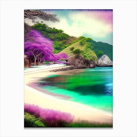 Lombok Indonesia Soft Colours Tropical Destination Canvas Print