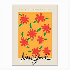 New York Matisse Inspired Flowers Canvas Print