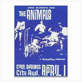 The Animals At Colorado Springs Poster 1966 Canvas Print