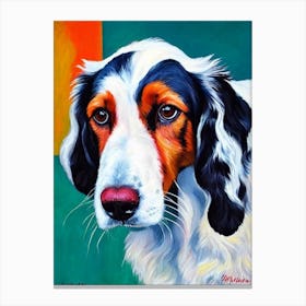 Irish Red And White Setter Fauvist Style dog Canvas Print