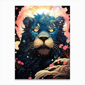 Blue Lion Canvas Print