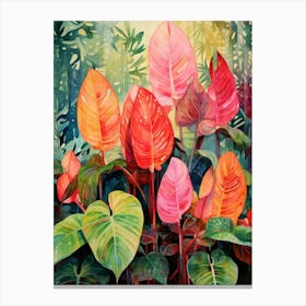 Tropical Plant Painting Prayer Plant Canvas Print