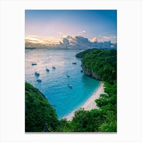 Ocean Cape Holiday Siam Beautiful Shore Point Paradise Turquoise Peaceful Sunset Grass M (28) Canvas Print