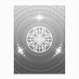 Geometric Glyph in White and Silver with Sparkle Array n.0137 Canvas Print