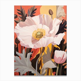 Poppy 4 Flower Painting Canvas Print