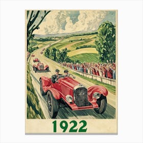 Aihrgdesign A Vintage Sports Poster For A 1922 Automobile Ral 0354d74d 2d99 43eb 8ef4 F1f00745b16e 1 Canvas Print