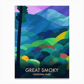 Great Smoky National Park Matisse Style Vintage Travel Poster 1 Canvas Print