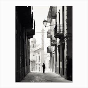 Palermo, Italy, Mediterranean Black And White Photography Analogue 2 Canvas Print