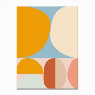 Mid Century Pastel 15 Canvas Print