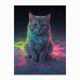 Cat In Space 4 Canvas Print