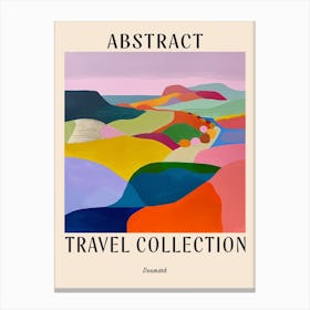 Abstract Travel Collection Poster Denmark Canvas Print