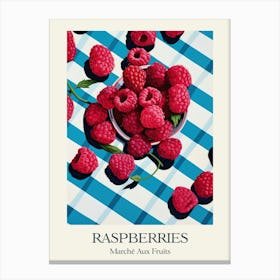 Marche Aux Fruits Raspberries Fruit Summer Illustration 3 Canvas Print
