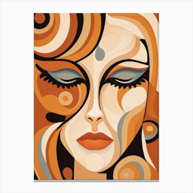 Abstract Woman Face Canvas Print