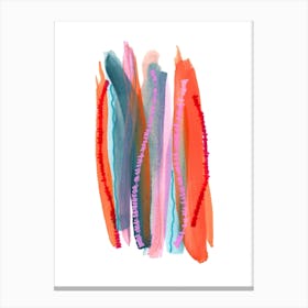 Blue Streak Three - White Background Canvas Print