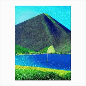 Saint Kitts And Nevis Pointillism Style Tropical Destination Canvas Print