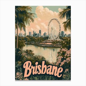 Aihrgdesign A Classic 1960s Travel Poster For Brisbane Showca D05ef333 Bb23 42a5 8e95 5d8c41bac378 1 Canvas Print