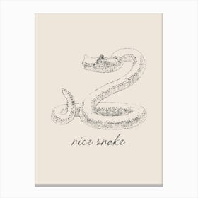 Nice Snake Bathroom Humor Canvas Print