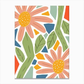 Terrazzo Flowers Canvas Print