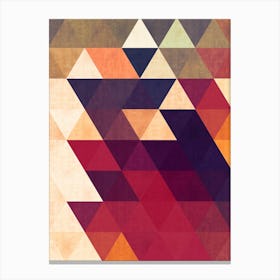 Colorful triangles in harmony 7 Canvas Print