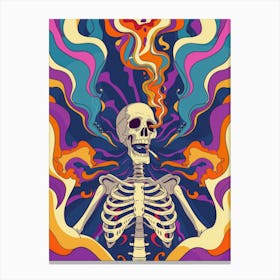 Psychedelic Skeleton 5 Canvas Print