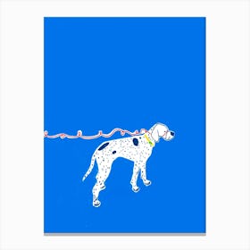 English pointer on a walk Canvas Print