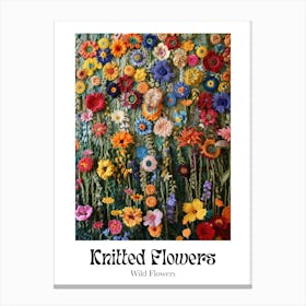 Knitted Flowers Wild Flowers Canvas Print