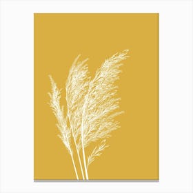 Yellow and White Grass Print 1 Canvas Print