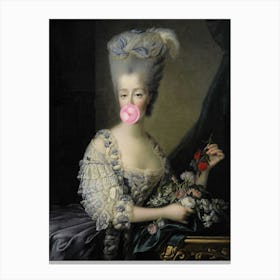 Lady Blowing Bubbles 3 Canvas Print