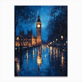 Fantasy Rainy Night In London 16 Canvas Print