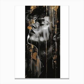 Gold And Black 117 Canvas Print