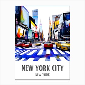 New York City Colorful 1 Canvas Print