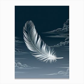 Feather In The Sky Canvas Print