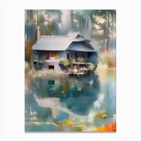 House By The Lake renewed Canvas Print