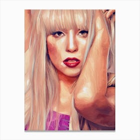 Lady Gaga art painting wall Canvas Print