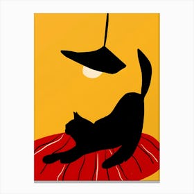 Cat On A Rug Canvas Print