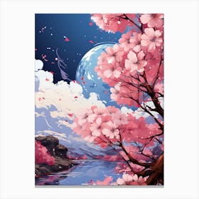 Beautiful Cherry Blossom Wall Art Canvas Print