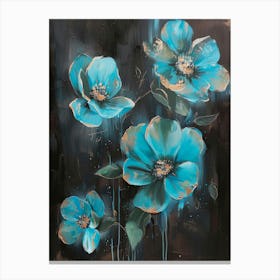 Blue Flowers 82 Canvas Print