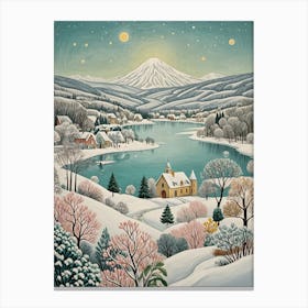 Winter Landscape In Pastel Canvas Print