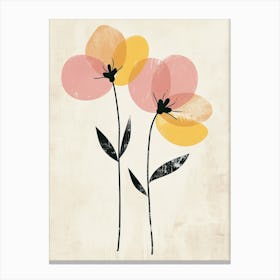 Toulouse Flower Market Boho Minimalist Style 1 Canvas Print